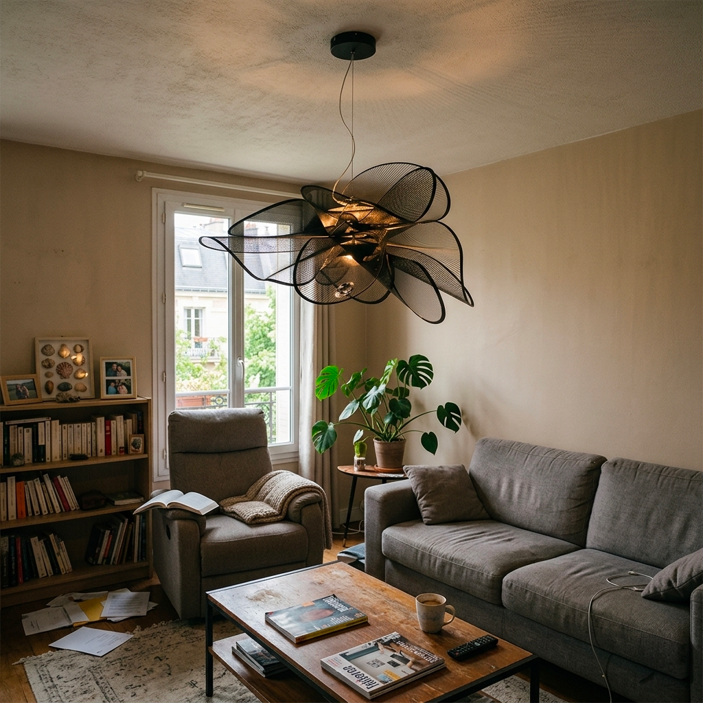 Luminaire suspension design en maille - Louminea